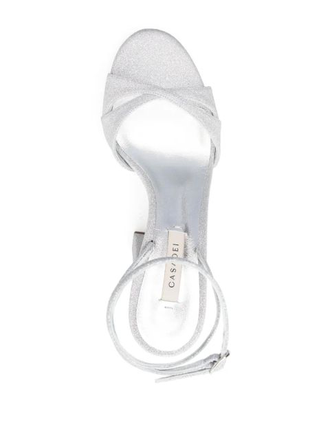 Casadei Betty Citylight 130mm platform sandals - Silver