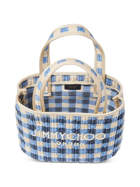 Jimmy Choo beach tote East-West mini bag - Blue