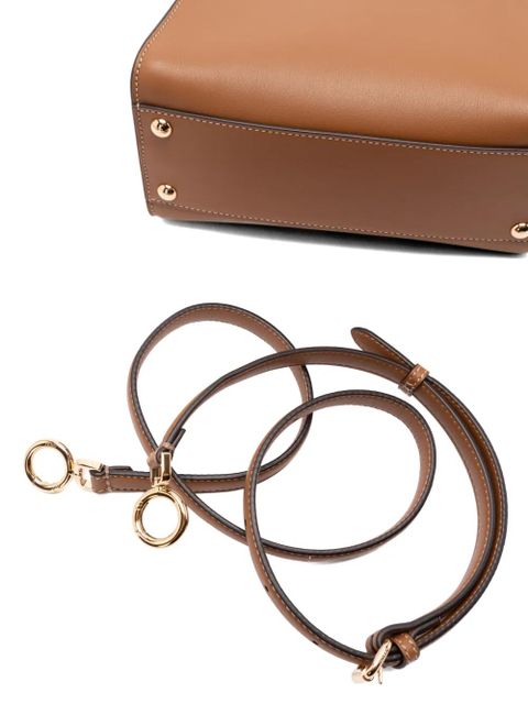 FENDI Peekaboo leather mini bag - Brown