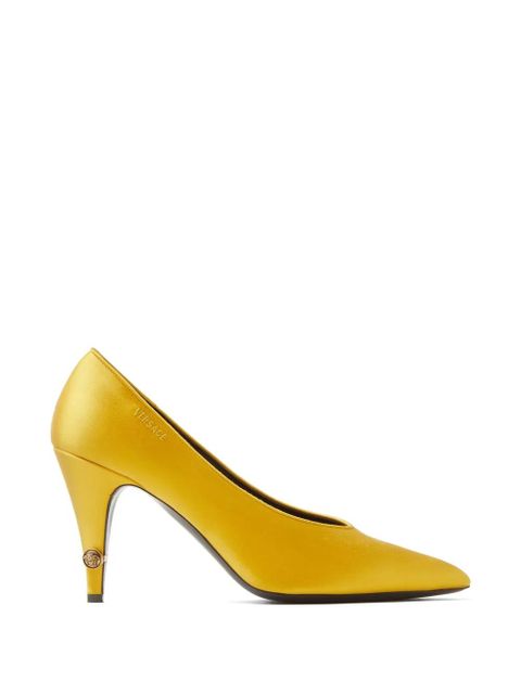 Versace Gianni satin pumps 90 mm - Yellow - zdjęcie produktu nr 1
