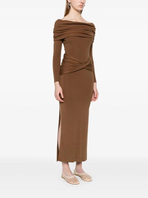 Aya Muse knitted maxi dress - Brown