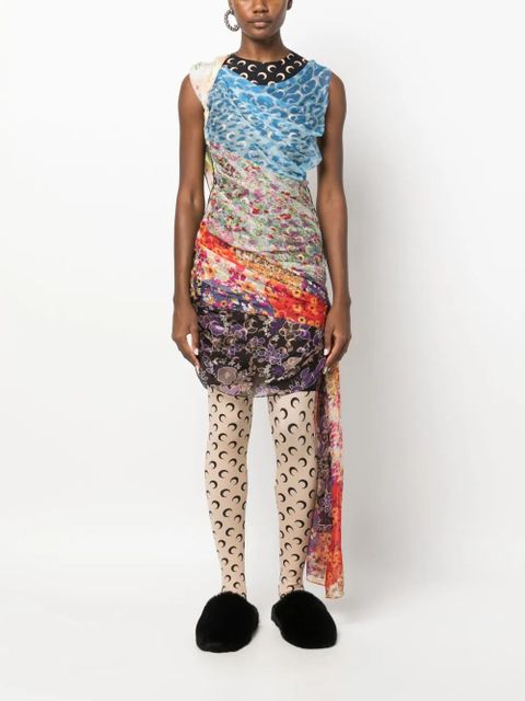 Marine Serre Regenerated Scarves silk minidress - Blue - zdjęcie produktu nr 2