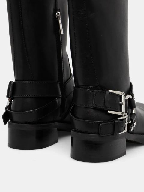 MICHAEL Michael Kors kozaki skórzane Crosby damskie kolor czarny na płaskim obcasie 40F4CBFB7L.001