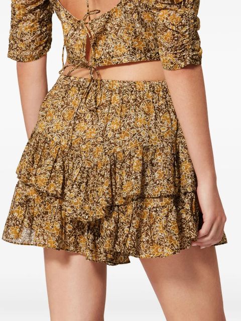 MARANT ÉTOILE Jocadia ruffled shorts - Brown