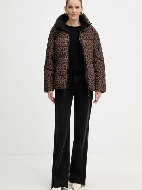 Guess kurtka MARTINA kolor brązowy zimowa W5BL47 W3702 - zdjęcie produktu nr 2