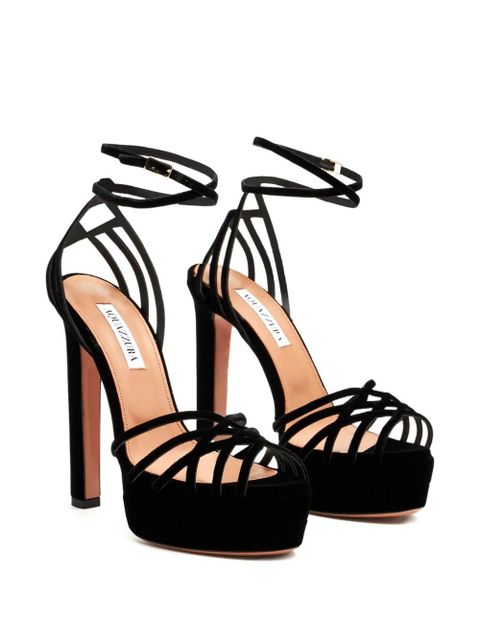 Aquazzura 130mm strap-detail sandals - Black - zdjęcie produktu nr 2