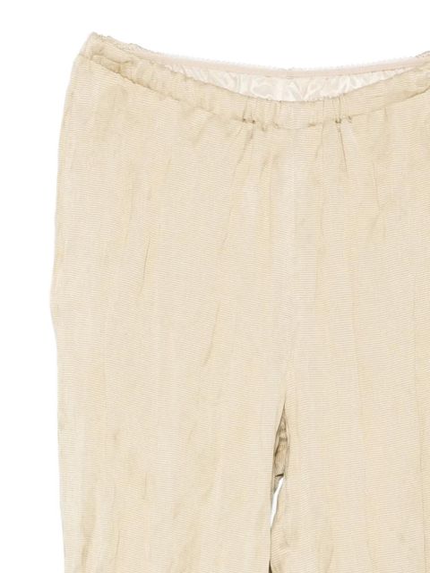 Alysi textured elasticated-waistband trousers - Neutrals