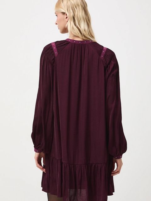 Medicine sukienka kolor bordowy mini oversize