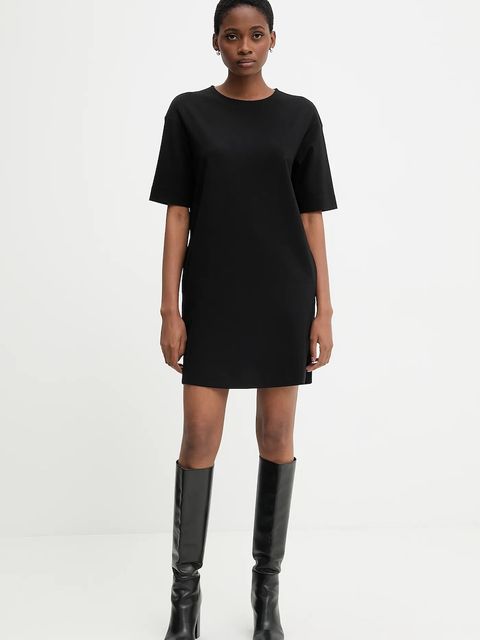 United Colors of Benetton sukienka kolor czarny mini prosta 47CKDV0BW - zdjęcie produktu nr 2