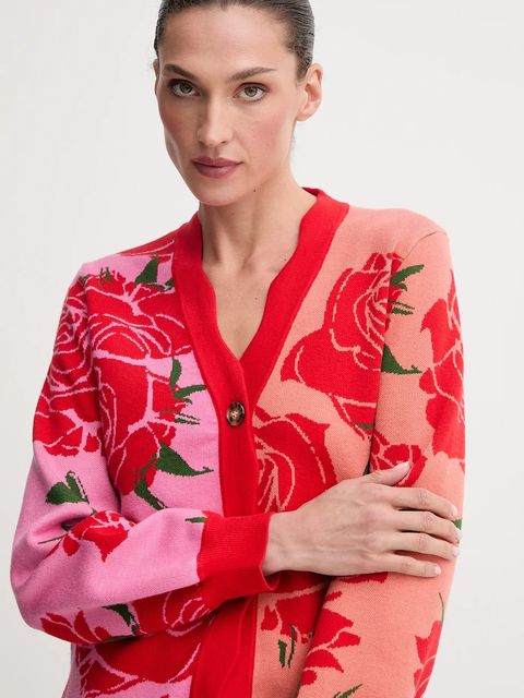 Never Fully Dressed kardigan damski kolor różowy NFDKN675