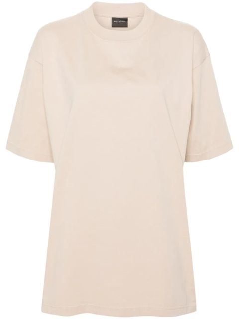 Balenciaga rhinestoned cotton T-shirt - Neutrals - zdjęcie produktu nr 1