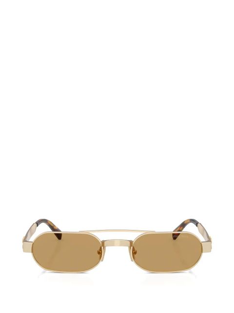 Miu Miu Eyewear geometric-frame sunglasses - Gold - zdjęcie produktu nr 1