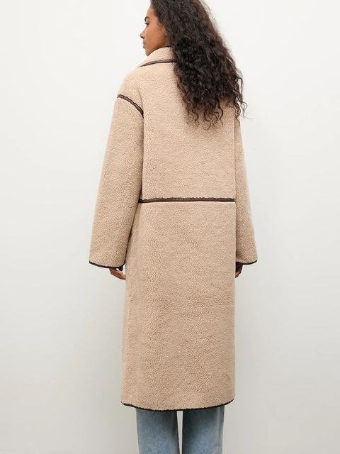 Answear.LAB płaszcz kolor beżowy