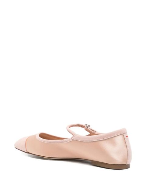 Aeyde cap-toe strap flat pumps - Pink