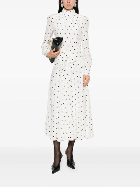 Alessandra Rich polka-dot dress - White