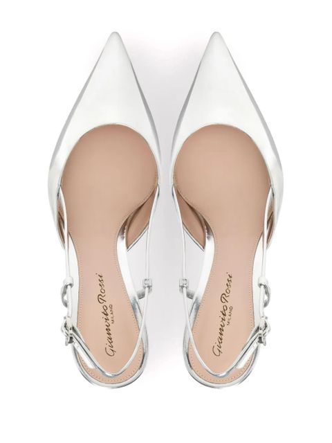 Gianvito Rossi Ascent 55mm leather pumps - Silver