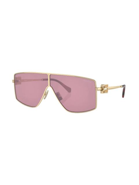Miu Miu Eyewear oversize-frame tinted sunglasses - Gold - zdjęcie produktu nr 2
