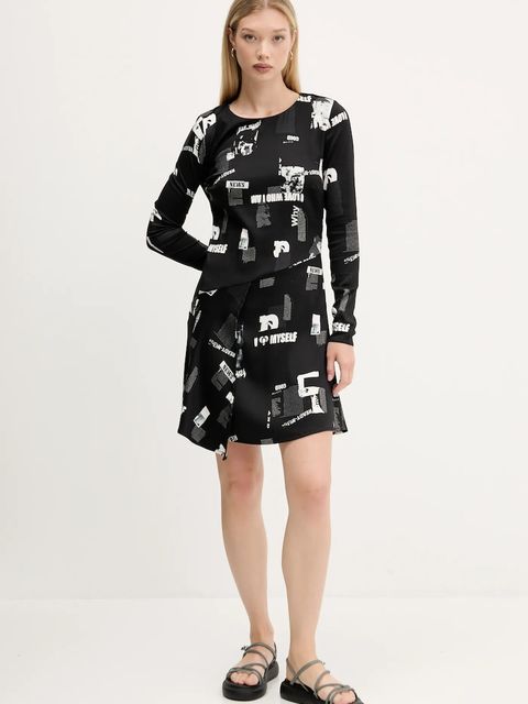 Desigual sukienka NEWSCORTO kolor czarny mini rozkloszowana 25WWVW29 - zdjęcie produktu nr 2