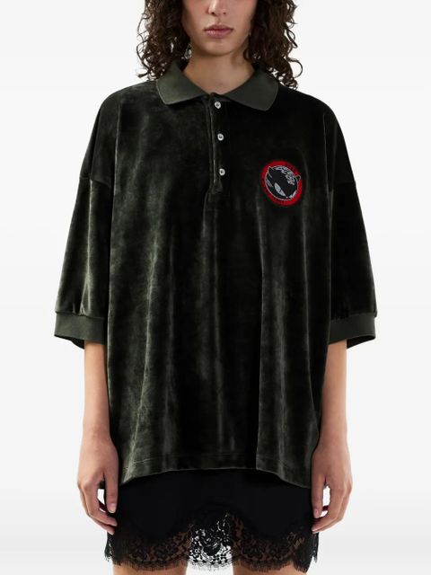 GCDS logo-patch polo shirt - Green