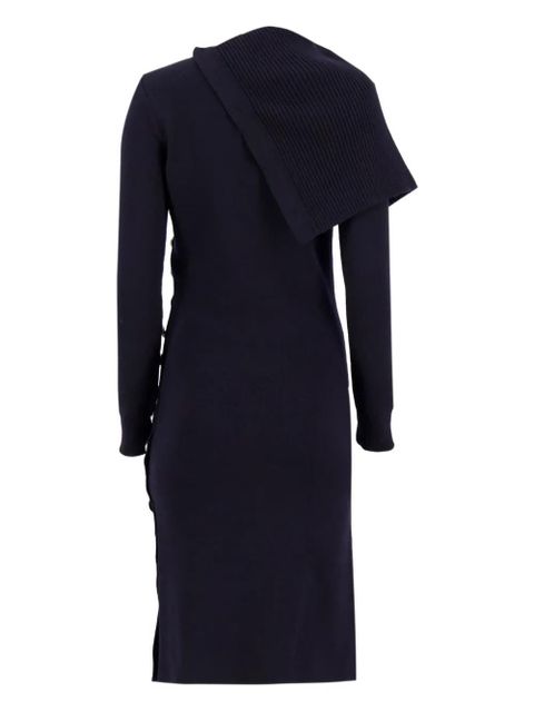Rabanne button-embellished cowl-neck dress - Blue - zdjęcie produktu nr 2