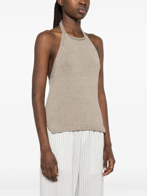 Róhe chunky-knit halter top - Neutrals
