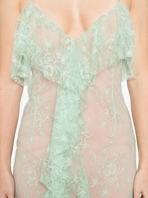 Blumarine floral-lace maxi dress - Green