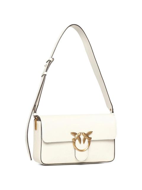 PINKO medium leather cross body bag - White