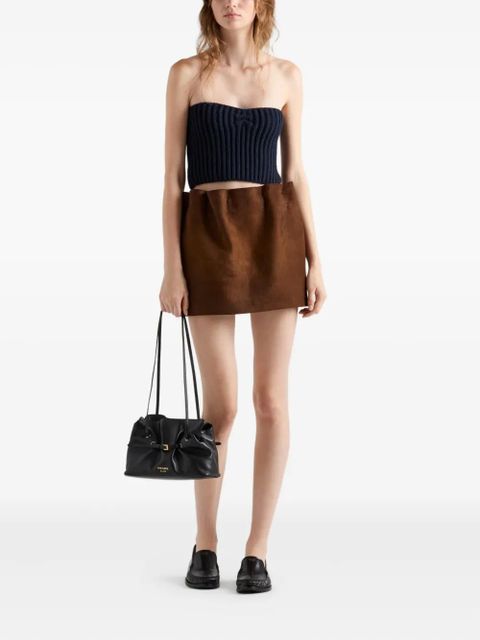 Prada ribbed bandeau top - Black