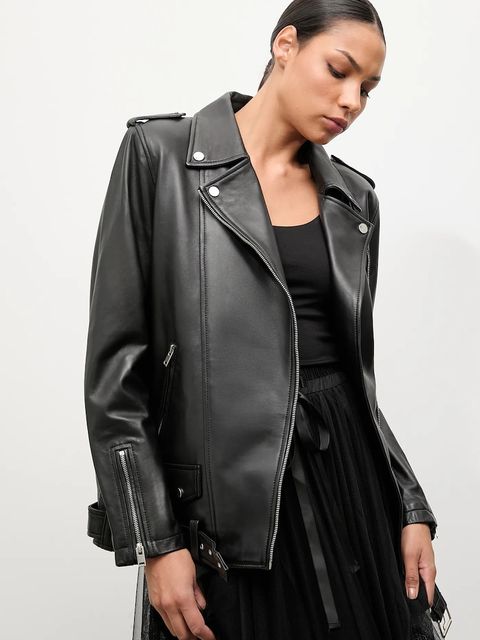 Answear.LAB ramoneska skórzana kolor czarny przejściowa