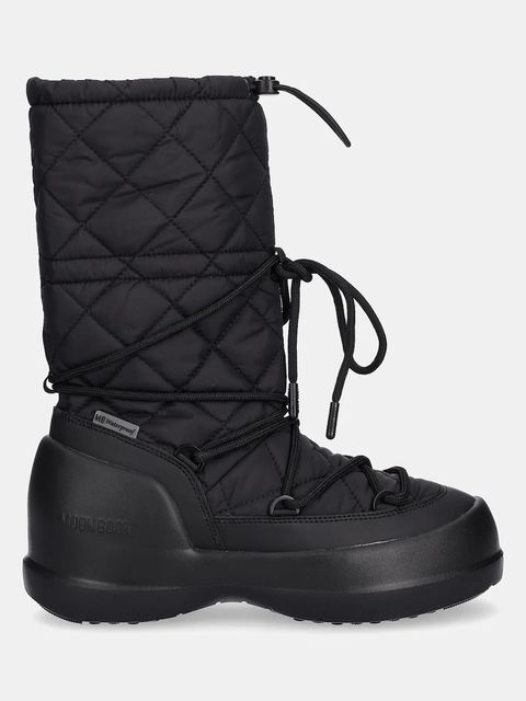 Moon Boot śniegowce MB MEZZALUNA QUILTED HIGH BOOT WP kolor czarny 80D2500080 N001 - zdjęcie produktu nr 2