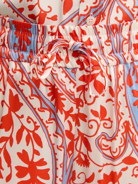 Marc Aurel spodnie damskie kolor pomarańczowy szerokie high waist 1863-1000-24791 - zdjęcie produktu nr 2