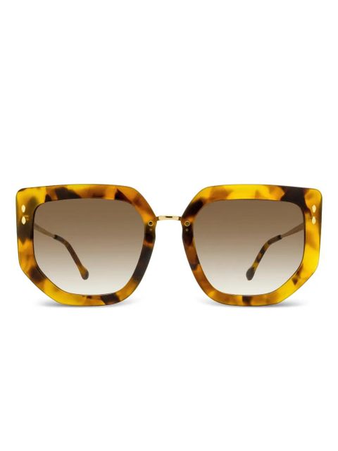 Isabel Marant Eyewear geometric-frame sunglasses - Brown - zdjęcie produktu nr 1