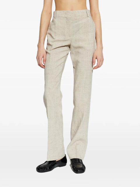 Moschino slub-texture tailored trousers - Neutrals