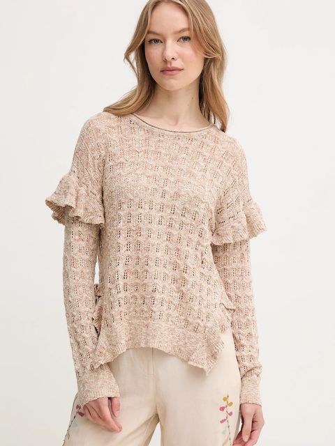 Hoss Intropia sweter z domieszką lnu - zdjęcie produktu nr 1