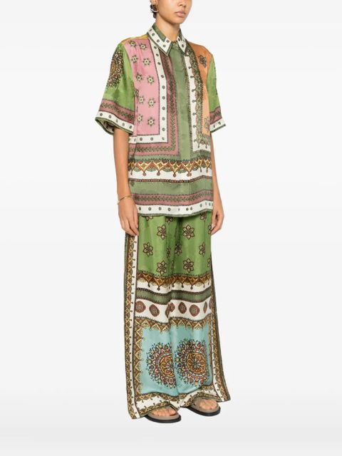 ALEMAIS Contina floral-print shirt - Green