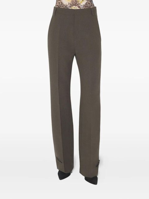 Jean Paul Gaultier hem buttoning tailoring trousers - Brown