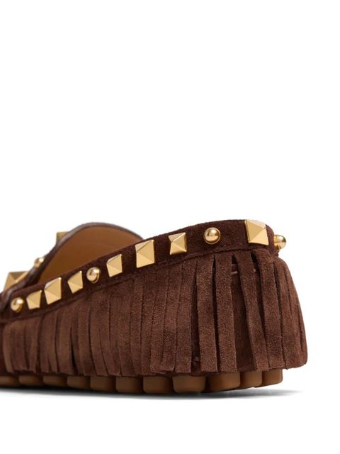 Valentino Garavani Plaster Caster fringed loafers - Brown