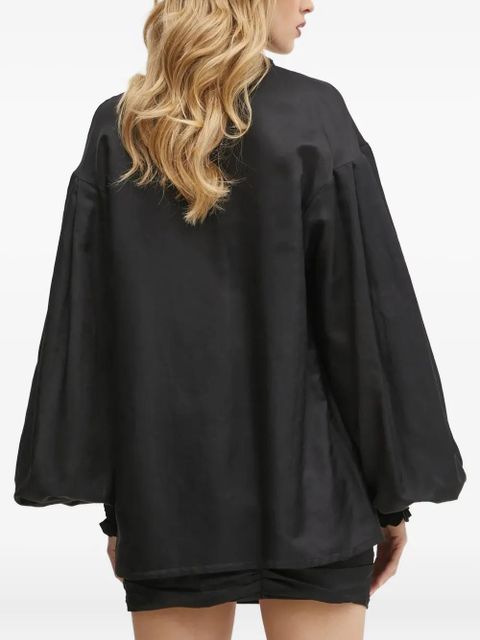 Charo Ruiz Ibiza bow-detail balloon-sleeve top - Black - zdjęcie produktu nr 2