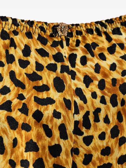 Versace leopard-print silk shorts - Neutrals - zdjęcie produktu nr 2