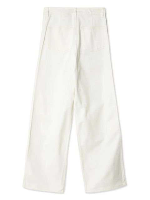 Cecilie Bahnsen double-knee straight-leg cotton trousers - White - zdjęcie produktu nr 2