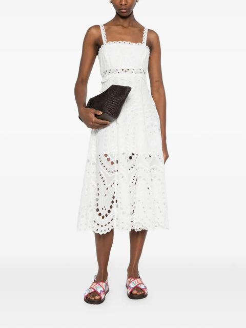 Charo Ruiz Ibiza Glimmer lace-detail midi dress - White - zdjęcie produktu nr 2