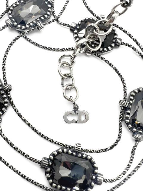 Christian Dior Pre-Owned 2000s crystal-embellished choker - Grey - zdjęcie produktu nr 2