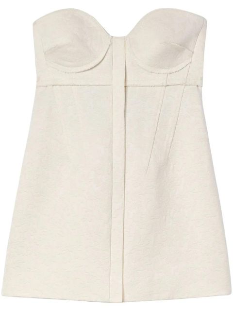 Proenza Schouler patterned-jacquard bustier top - Neutrals - zdjęcie produktu nr 1