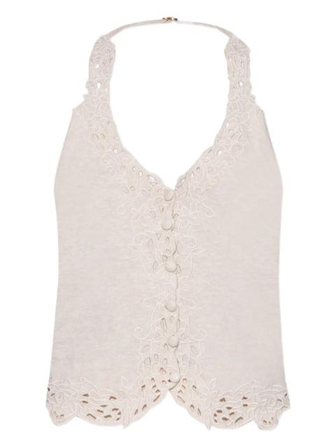 Cult Gaia embroidered button-front top - Neutrals - zdjęcie produktu nr 1