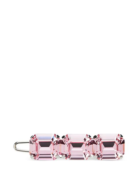 Maison Michel emerald-cut crystal hair slide - Pink - zdjęcie produktu nr 1