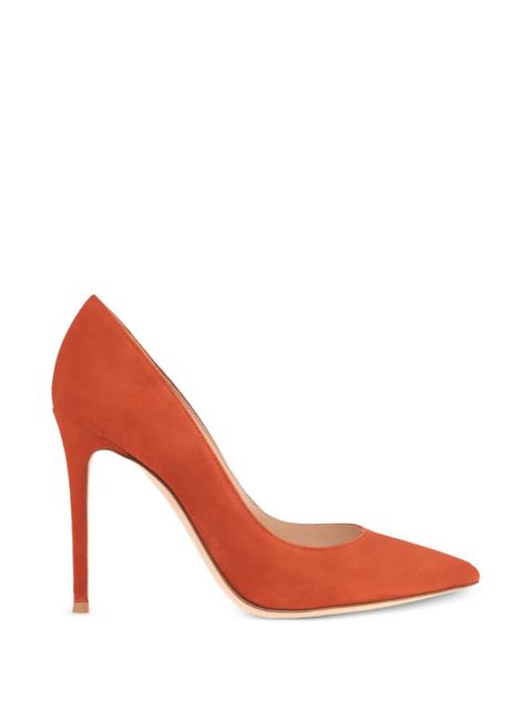 Gianvito Rossi GIANVITO pointed suede pumps - Orange - zdjęcie produktu nr 1