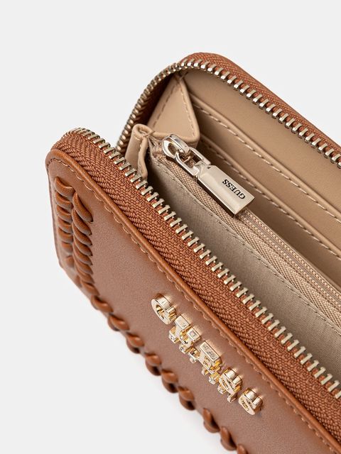 Guess portfel TATUM damski kolor brązowy SWNG96 67140