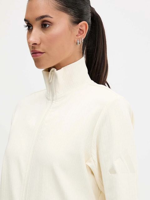 adidas bluza All Szn Winterized damska kolor beżowy gładka JW7434