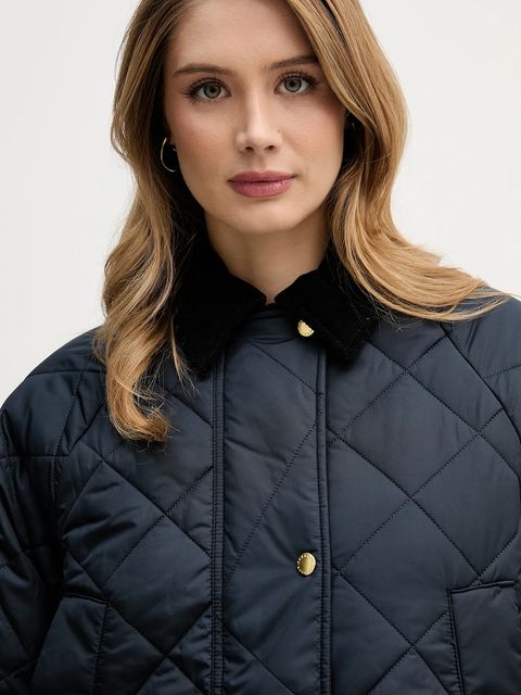 Barbour kurtka Aldburgh kolor granatowy przejściowa oversize LQU1885