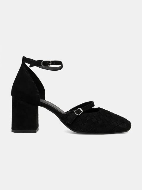 Answear.LAB czółenka zamszowe kolor czarny